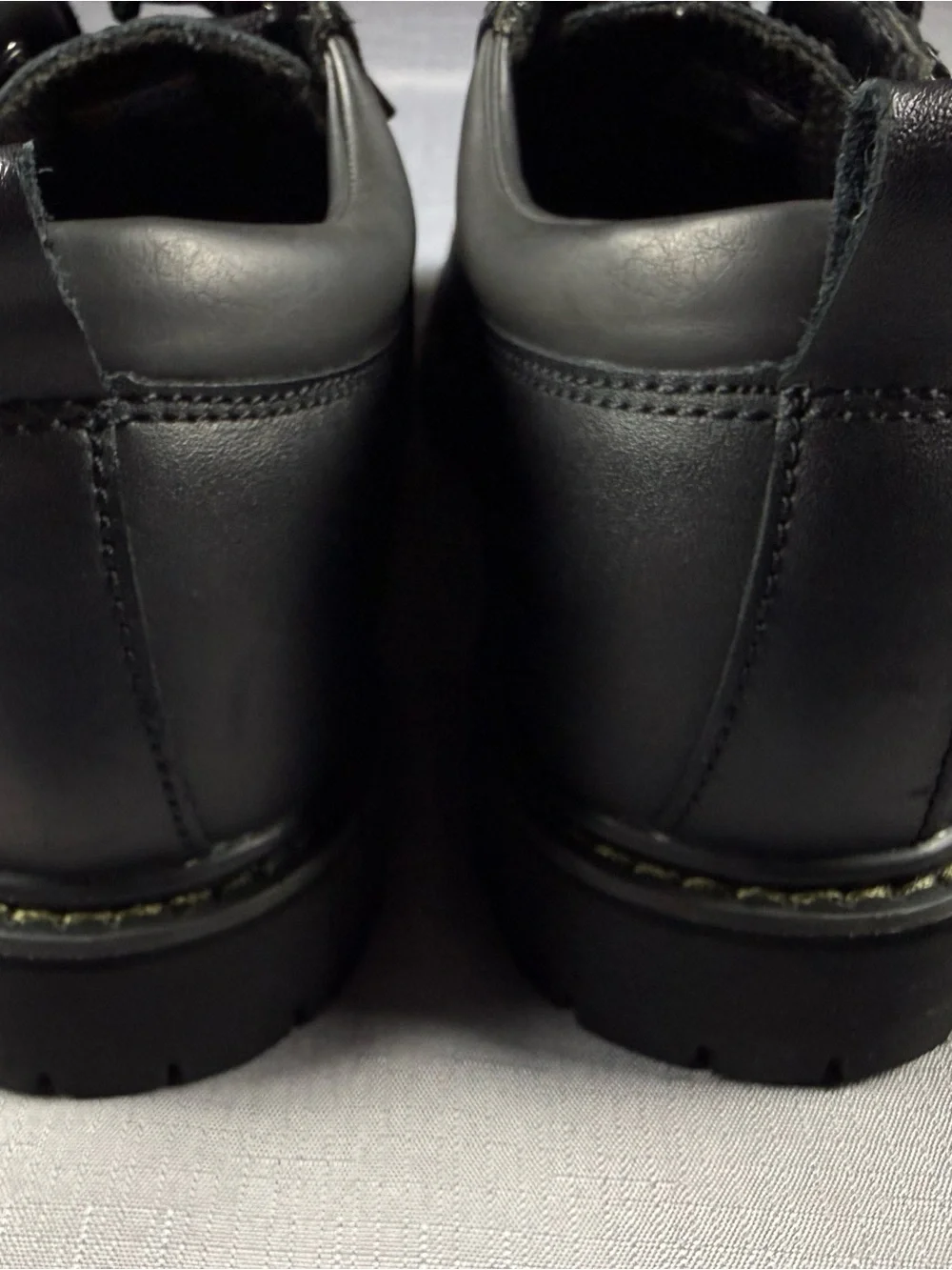 Skechers Men’s Black Leather Oxford Work Shoes  Size 10.5 S/N 60997